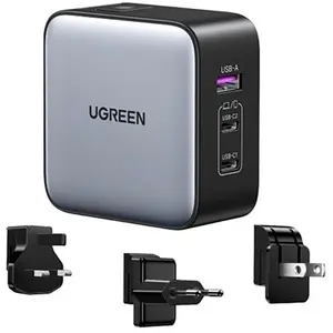 Comparateur de prix : Ugreen - USB-A+2USB-C 65W GaN Worldwide Travel Fast Charger (90409)