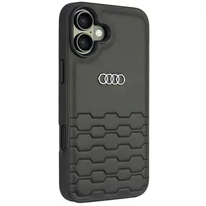Comparateur de prix : Étui en cuir synthétique - Audi - iPhone 16 Plus - Noir - Coque rigide - TPU écologique