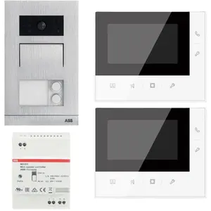 ABB - Kit Bifamiliale Visiophone avec mains libres 4,3' panneau mural pas cher