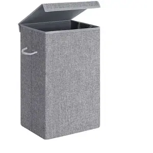 Panier à linge pliable avec poignée, Gris