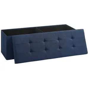 Banc de rangement SONGMICS - Bleu foncé - Volume de 120 L - Charge max de 300kgVendu parsongmics