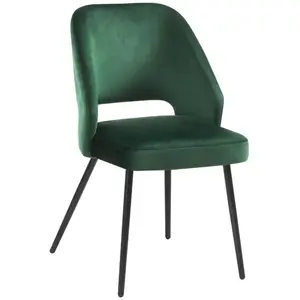 SONGMICS Chaise de salle à manger velours, Vert pas cher