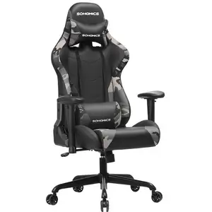 SONGMICS Fauteuil gamer ergonomique, Camouflage pas cher