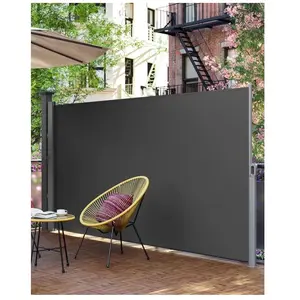 Comparateur de prix : SONGMICS Store latéral rétractable, Gris anthracite / 1,6 x 3,5 m