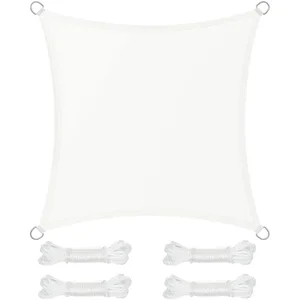 SONGMICS Voile d'Ombrage 3 x 3 m, Blanc