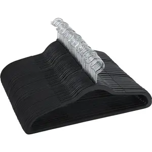 SONGMICS Cintres en plastique antiglisse, Noir pas cher
