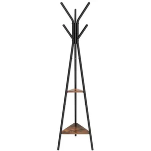 Comparateur de prix : SONGMICS Porte-manteau sur Pieds RCR16BX - Style Rustique - 2 étagères