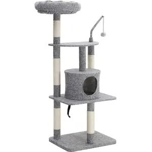 Feandrea Arbre à chat 136 cm gris clair pas cher