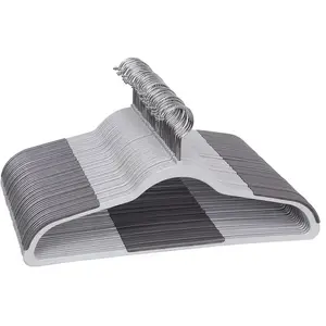 SONGMICS Cintres en plastique antiglisse, Gris