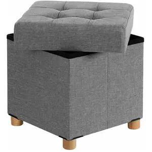 Comparateur de prix : SONGMICS Banc de rangement rembourré plibale, Gris Clair