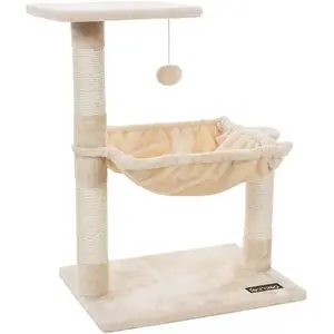 FEANDREA Arbre à Chat Grande capacité griffoir niches colonnes renforcées 70 cm PCT82M