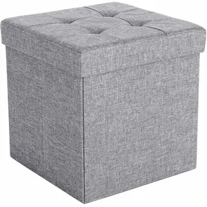 SONGMICS Coffre de rangement 40L gris chiné pas cher