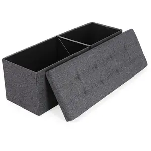 SONGMICS Calicosy - Coffre de rangement capitonné - L110 cm - Gris foncé TUVendu parsongmics