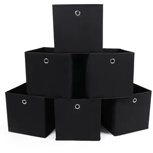 Comparateur de prix : SONGMICS Boîtes de rangement pliables, Noir / 6