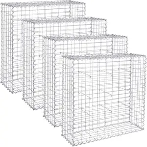 Gabions de pierre - SONGMICS - Lot de 4 - 100x90x30cm - Mailles 10x5cm...