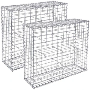 Gabions à Pierres - SONGMICS - Lot de 2 - 100 x 80 x 30 cm - métalliqu...Vendu parcdiscount