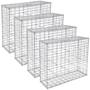Lot de 4 Gabions pierre - SONGMICS - GGB483 - Dimensions de mailles 10...