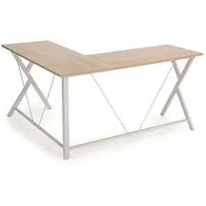 VASAGLE Table d'angle en forme de L gain de place, Brou-De-Noix pas cher