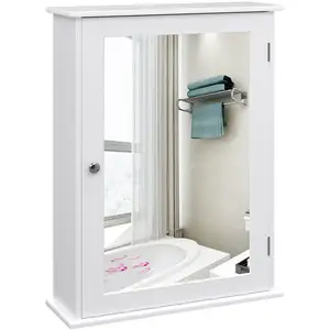 VASAGLE Meuble salle de bain miroir