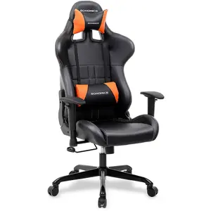 SONGMICS Chaise gaming orange pas cher