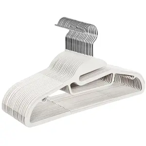 SONGMICS Cintres en plastique antidérapant, Blanc / 20 pas cher