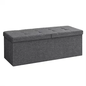 Comparateur de prix : SONGMICS Banc rangement 120L gris foncé