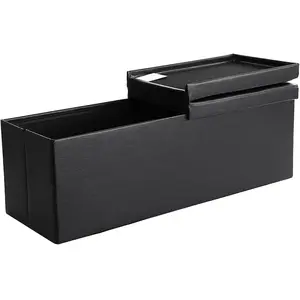 SONGMICS Coffre de rangement pliable, Noir