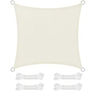 SONGMICS Voile d'ombrage 3 x 3 m beige pas cher