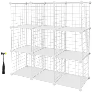 'merkloos' Armoire de rangement 9 compartiments, Blanc pas cher