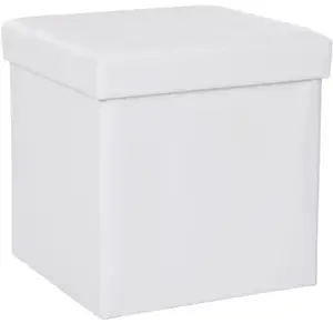 SONGMICS Coffre de rangement pliable, Blanc pas cher