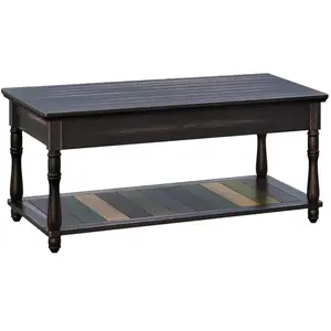 VASAGLE Table basse rustique multicolore pas cher