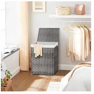 Comparateur de prix : SONGMICS Panier à linge avec poignée, Gris