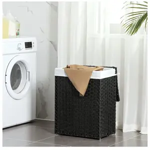 SONGMICS Panier à linge avec poignée, NoirVendu parsongmics