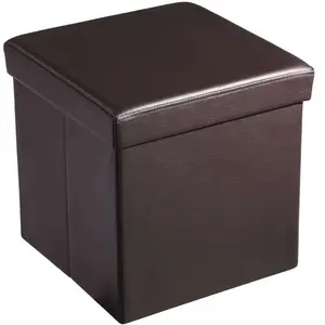 SONGMICS Coffre de rangement lisse 40L brun pas cher