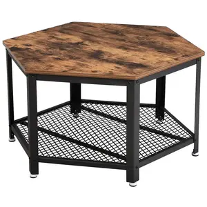 VASAGLE Table basse hexagonale industriel pas cher