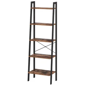 Comparateur de prix : Vasagle Calicosy - Etagère 5 Niveaux Style Industriel - H172 cm - Bois foncé TU
