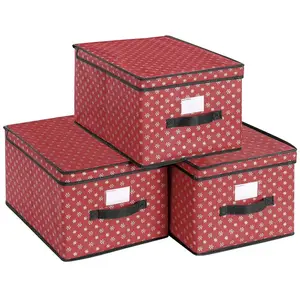 SONGMICS 3 Boîtes rangement Noël pas cher