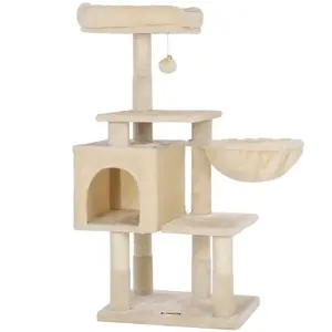 Feandrea Arbre à chat multi-niveaux, Beige pas cher