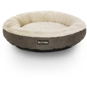 Comparateur de prix : Feandrea Panier pour chien rond, Marron