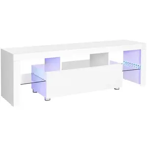 VASAGLE Meuble TV LED pas cher