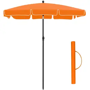 SONGMICS Parasol avec sac de transport, Orange / 2 x 1,25 m pas cher