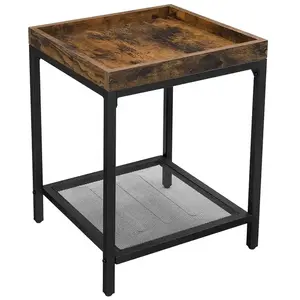 VASAGLE Table d'appoint rebords industriel pas cher