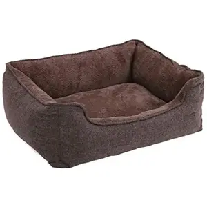 Feandrea Lit Pour Chien En Tissu Peluche, Marron pas cher