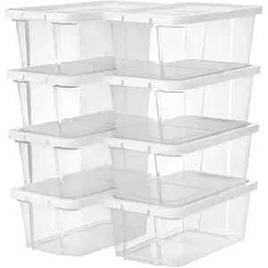 SONGMICS 8 Boîtes chaussures blanc pas cher