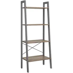 Vasagle Étagère Échelle À 4 Niveaux Industriel, Greige + Gris pas cher
