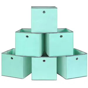 SONGMICS Boîtes de rangement pliables, Vert / 6