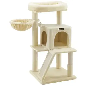 Comparateur de prix : Feandrea - Arbre à Chat, Tour de Jeux, Grand Plate-Forme, Beige PCT51M