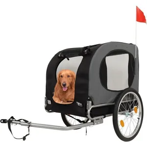 PROMIRACAL Remorque de vélo pour chien pliable en acier et polyester i... pas cher