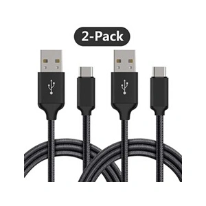 NOV@GO 2 Câbles de recharge USB TYPE C pour Huawei P20 (2 mètres + 1 mètre, noir)Vendu pardarty