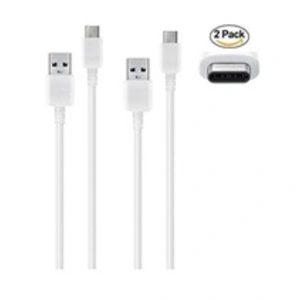 NOV@GO 2 Câbles de recharge USB TYPE C pour Samsung Galaxy A3 2017 (2 mètres + 1 mètre, blanc)Vendu pardarty